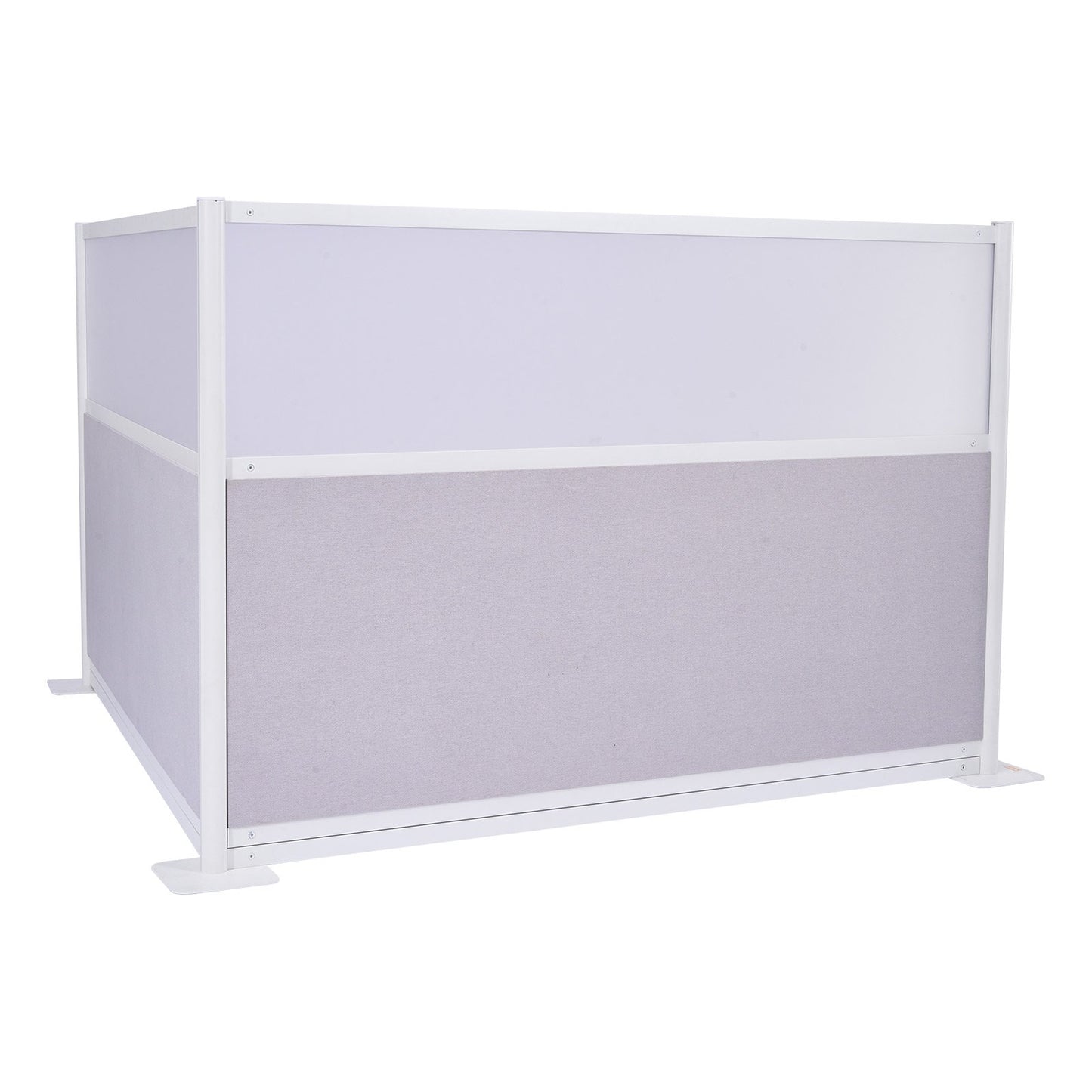 Office Divider Privacy Partitions, 2-Pack, 72" x 48" Room Divider Walls, PET Workstation Cubicle Partition with Frosted Acrylic Windows, Freestanding Privacy Panels for Office Library School