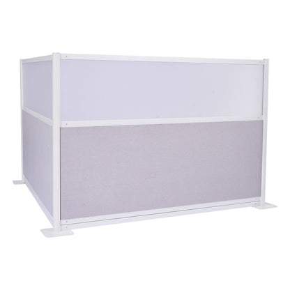 Office Divider Privacy Partitions, 2-Pack, 72" x 48" Room Divider Walls, PET Workstation Cubicle Partition with Frosted Acrylic Windows, Freestanding Privacy Panels for Office Library School