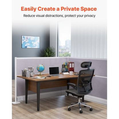 Kontorsavdelare, 2-pack, 1,83m x 1,22m rumsavdelare, PET-arbetsstationsbåsavdelare med uttagsskydd, fristående avskärmningar för kontor, bibliotek, skola |  EU