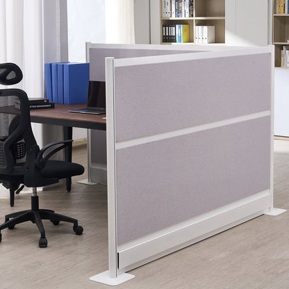 Office Divider Privacy Partitions, 2-Pack, 72" x 48" Room Divider Walls, PET Workstation Cubicle Partition with Outlet Covers, Freestanding Privacy Panels for Office Library School