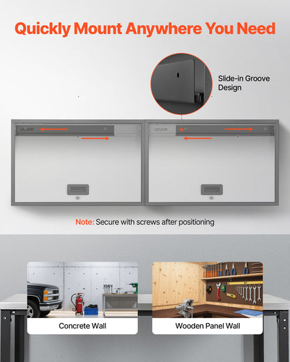 Metal Wall Cabinet, 27.56W x 12.01D x 19.69H Inch, Floating Garage Tool Cabinet with Up-Flip Door and Shelf, 240 lbs Load Capacity, Fit for Garage, Basement, Kitchen, Warehouse Assembly Required