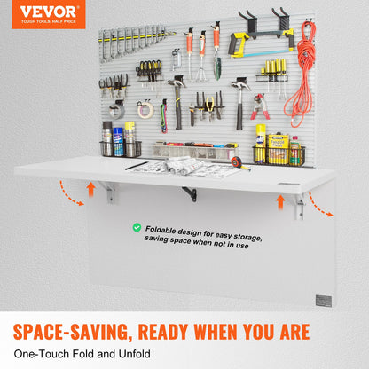 Wall Mounted Floating Folding Table Laptop Desk Home Office 39.37x19.69 Inch