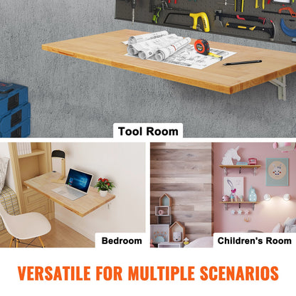 Wall Mounted Floating Folding Table Laptop Desk Home Office 47.24x19.69 Inch