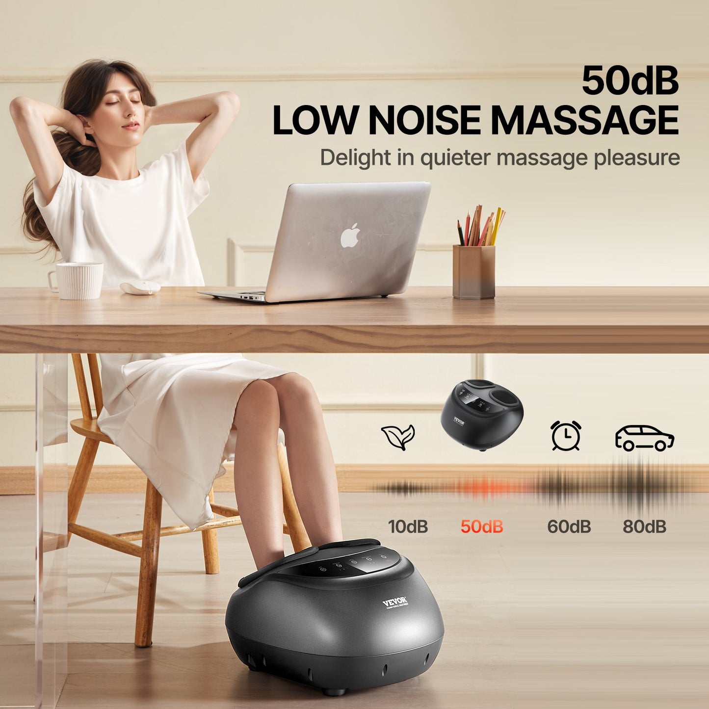 Foot Massager Machine with Heat, Deep-Kneading, Compression, and Shiatsu for Plantar Fasciitis, Neuropathy, Gifts for Men, Women - Fits up to Men Size 12