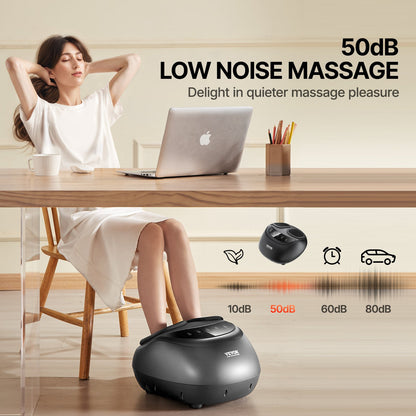 Foot Massager Machine with Heat, Deep-Kneading, Compression, and Shiatsu for Plantar Fasciitis, Neuropathy, Gifts for Men, Women - Fits up to Men Size 12