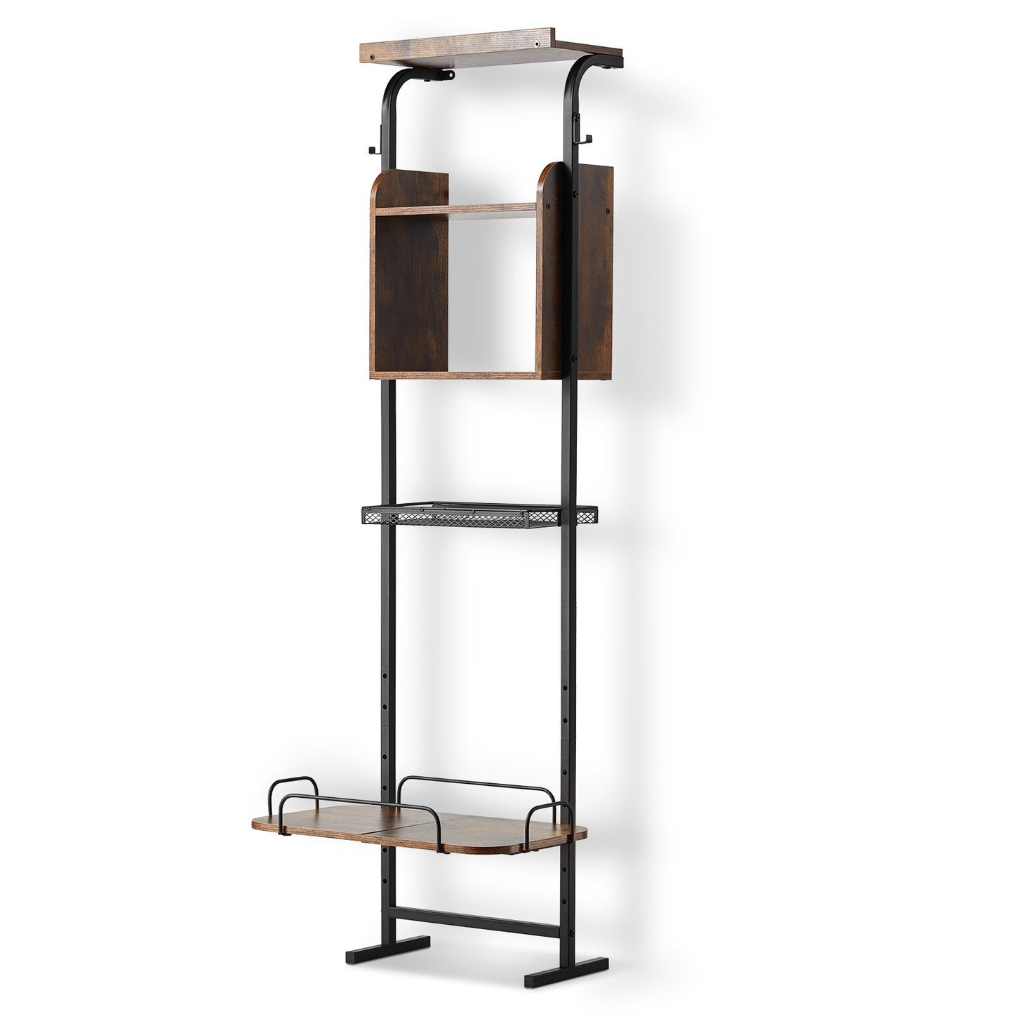 Pet Feeding Station with Dog Food Storage and Toy Organizer Raised Dog Bowls