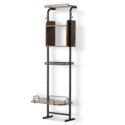 Pet Feeding Station with Dog Food Storage and Toy Organizer Raised Dog Bowls