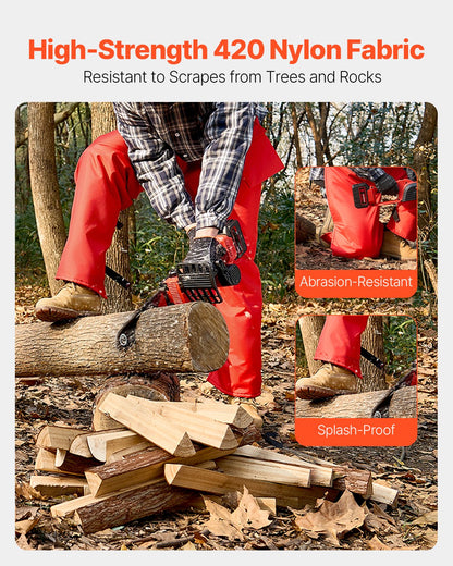 Chainsaw Chaps 39.7" Apron Style Chainsaw Safety Chaps Class B Large