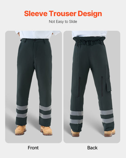 Chainsaw Chaps 40.9" Wrap Style Protective Chainsaw Pants 8 Layers Small