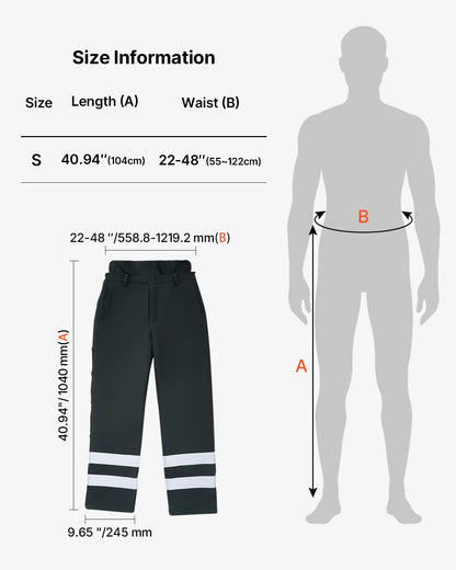 Chainsaw Chaps 40.9" Wrap Style Protective Chainsaw Pants 8 Layers Small