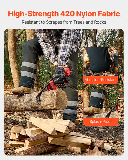 Kettensägen-Chaps, 109,4 cm, Wickel-Stil, Kettensägen-Sicherheitschaps, Klasse A, Größe XL