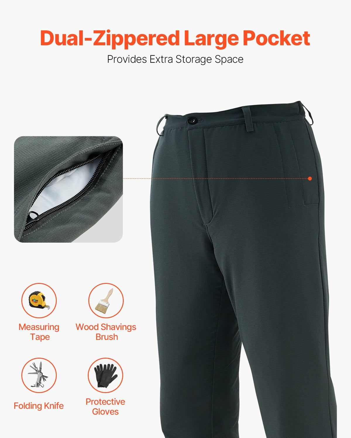 Kettensägen-Chaps, 42,5 Zoll, Wickel-Stil, Kettensägen-Sicherheitschaps, Klasse A, Größe L