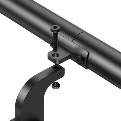 Wall Mounted Stair Handrail, 4ft Pipe Staircase Handrail, Black Galvanized Aluminum, 1.26 inch Pipe Diameter, Indoor&Outdoor Staircase Railing,Industrial Hand Rail for Steps,Security Baluster