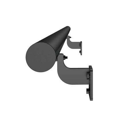 Wall Mounted Stair Handrail, 4ft Pipe Staircase Handrail, Black Galvanized Aluminum, 1.26 inch Pipe Diameter, Indoor&Outdoor Staircase Railing,Industrial Hand Rail for Steps,Security Baluster