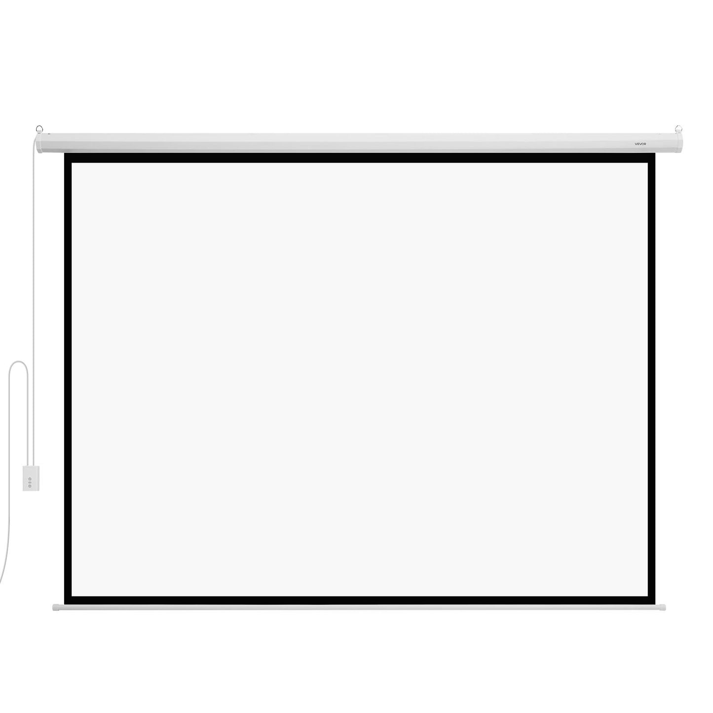 Motorized Projector Screen, 120 inch 4:3 1080 HD Electric Projector Screen, Wall Mounted Projection Dispaly Projector with Remote Control, Automatic Movie Screen for Family Home Office Theater