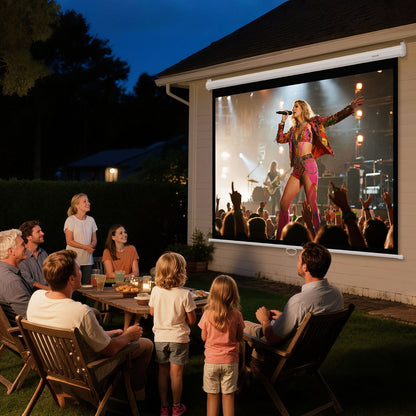 Manual Projector Screen, 72 inch 4:3 4K 1080 HD Retractable Pull Down Projector Screen, Wall Mounted Movie Projection with Pull Rope, Portable Display Projectoin for Family Home Office Theater