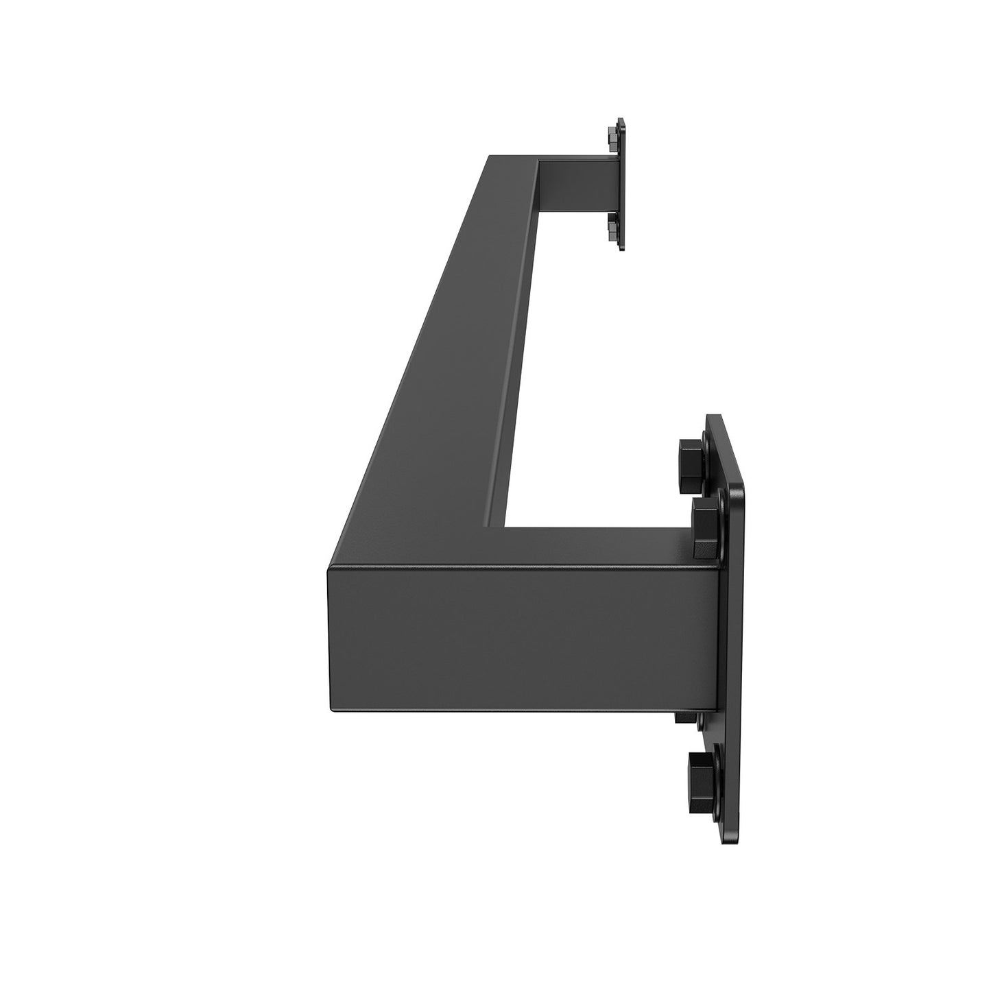 Wall Mounted Stair Handrail, 4ft Black Iron Staircase Handrail Indoor, 250lbs Load Capacity, Industrial Railing Hand Rail for Steps, Square Tube for Loft Porch Deck, 2 Sections