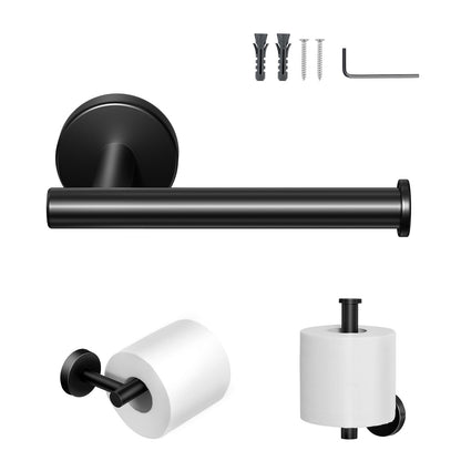 Toilet Paper Holder, Fits Mega Rolls Size, Premium Stainless Steel Rustproof Material, Wall Mounted with Screws, Toilet Roll Tissue Holder for Bathroom, Washroom, Kitchen, Matte Black