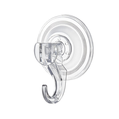 Suction Cup Hooks 6 Pack, 2.76 x 3.54 x 1.57 inch, 10 LBS Max Load Clear Shower Suction Cups, Strong and Reusable Heavy Duty Wall Holder, for Loofah, Towel, Glass, Window, Kitchen, Bathroom