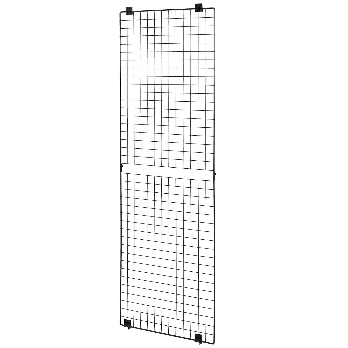 3 Packs Grid Wall Panels, 2 x 6 ft Wire Grid Panels Display Rack, Wall-Mounted Art Display Shelf, Black Carbon Steel Wall Hanging Gridwall for Craft Show, Decoration, Storage, Notice Board