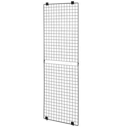 3 Packs Grid Wall Panels, 2 x 6 ft Wire Grid Panels Display Rack, Wall-Mounted Art Display Shelf, Black Carbon Steel Wall Hanging Gridwall for Craft Show, Decoration, Storage, Notice Board