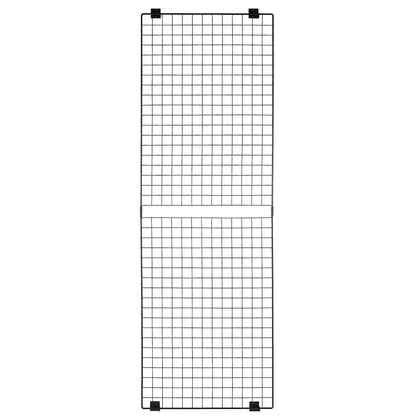 3 Packs Grid Wall Panels, 2 x 6 ft Wire Grid Panels Display Rack, Wall-Mounted Art Display Shelf, Black Carbon Steel Wall Hanging Gridwall for Craft Show, Decoration, Storage, Notice Board