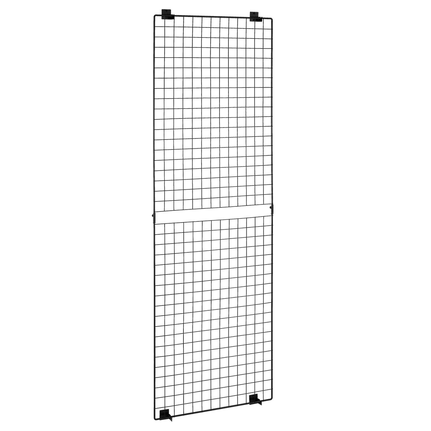 3 Packs Grid Wall Panels, 2 x 6 ft Wire Grid Panels Display Rack, Wall-Mounted Art Display Shelf, Black Carbon Steel Wall Hanging Gridwall for Craft Show, Decoration, Storage, Notice Board