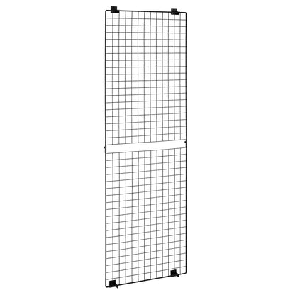 3 Packs Grid Wall Panels, 2 x 6 ft Wire Grid Panels Display Rack, Wall-Mounted Art Display Shelf, Black Carbon Steel Wall Hanging Gridwall for Craft Show, Decoration, Storage, Notice Board