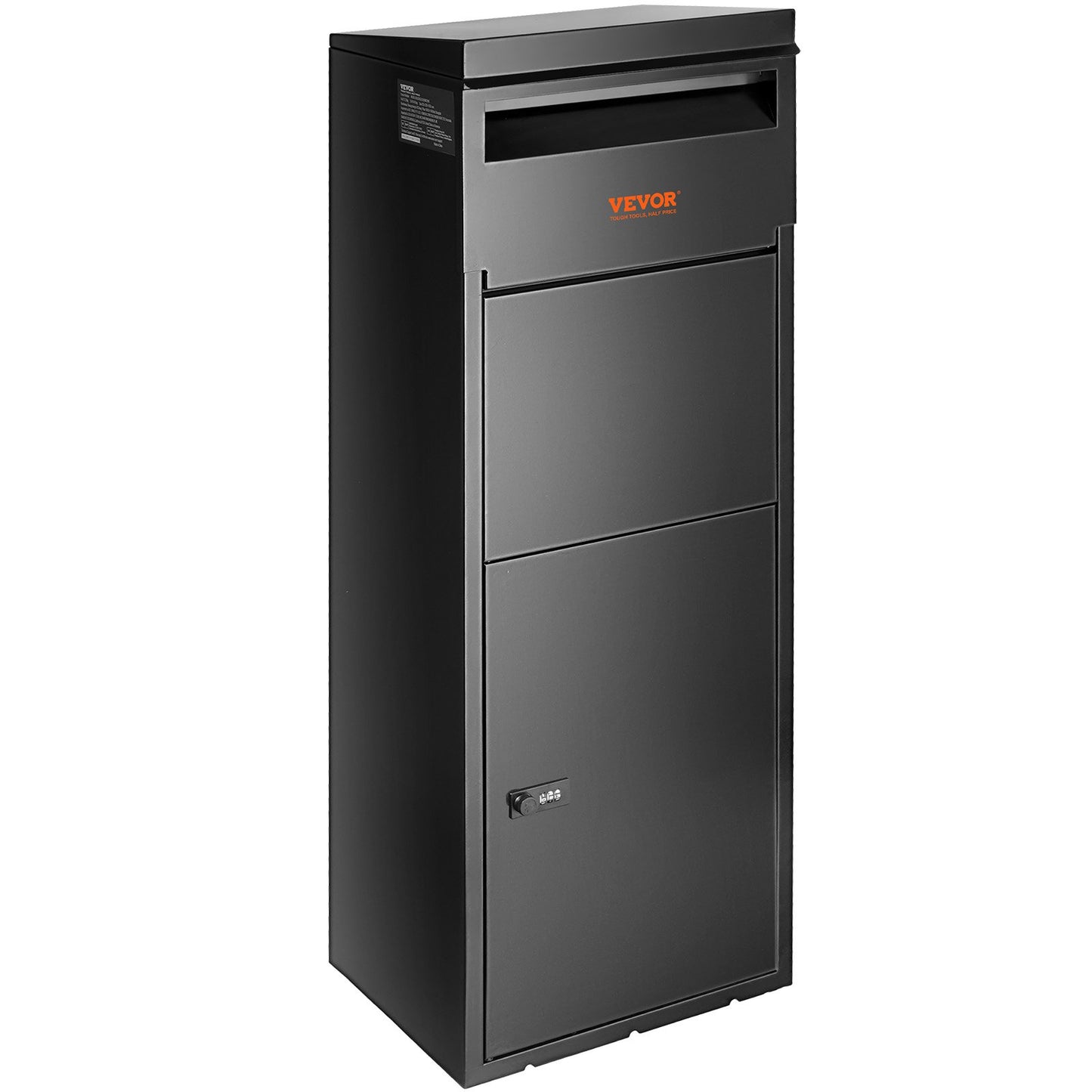 Paketboxen für den Außenbereich, 35,1 x 29,4 x 107,7 cm, verzinkter Stahl, mit Codeschloss, Diebstahlschutz, IPX3-wasserdichte Paketverpackung für Terrasse, Veranda und Bordsteinkante