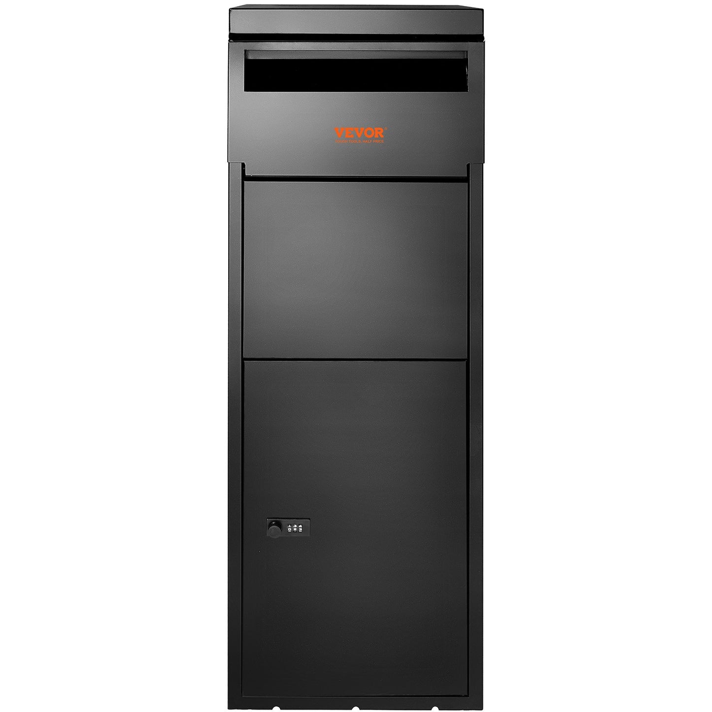 Paketboxen für den Außenbereich, 35,1 x 29,4 x 107,7 cm, verzinkter Stahl, mit Codeschloss, Diebstahlschutz, IPX3-wasserdichte Paketverpackung für Terrasse, Veranda und Bordsteinkante