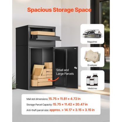 Paketboxen für den Außenbereich, abschließbare Paketbox, 35,8 Zoll | EU
