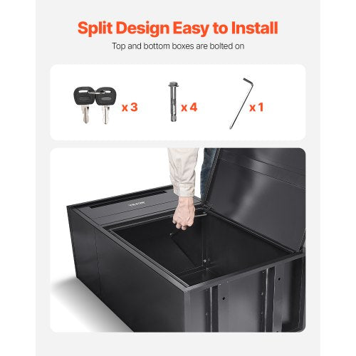 Paketboxen für den Außenbereich, abschließbare Paketbox, 35,8 Zoll | EU