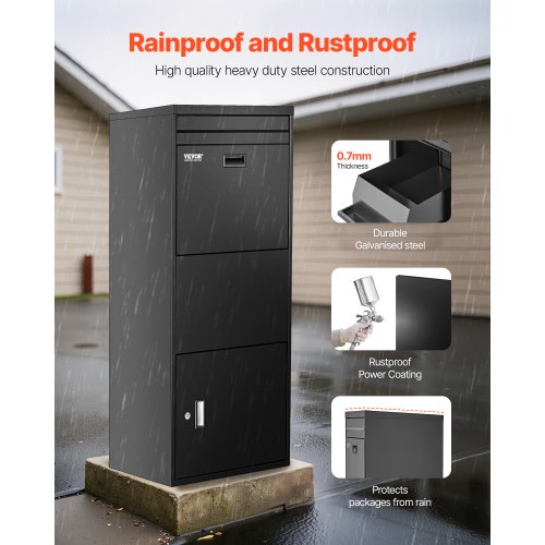 Paketboxen für den Außenbereich 47,2 Zoll abschließbare Paketbox | EU