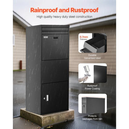 Paketboxen für den Außenbereich 47,2 Zoll abschließbare Paketbox | EU
