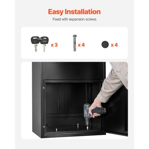 Paketboxen für den Außenbereich 47,2 Zoll abschließbare Paketbox | EU