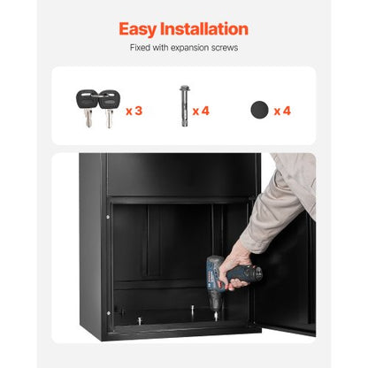 Paketboxen für den Außenbereich 47,2 Zoll abschließbare Paketbox | EU