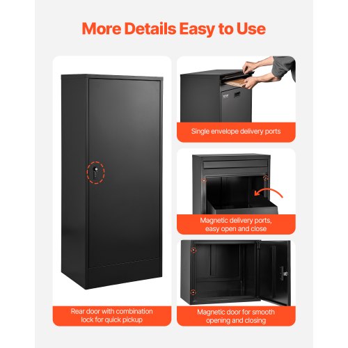 Paketboxen für den Außenbereich 47,2 Zoll abschließbare Paketbox | EU
