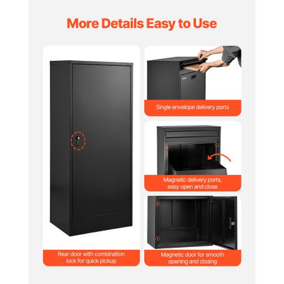 Paketboxen für den Außenbereich 47,2 Zoll abschließbare Paketbox | EU