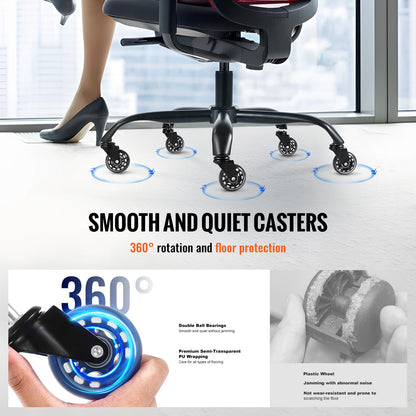 Office Chair Base Replacement, 28", 2500 lbs Static Load Capacity, Heavy Duty Universal Computer Desk Chair Stool Base Part with 5 Casters and Gas Cylinder, Desk Chair Base Replacement, Black