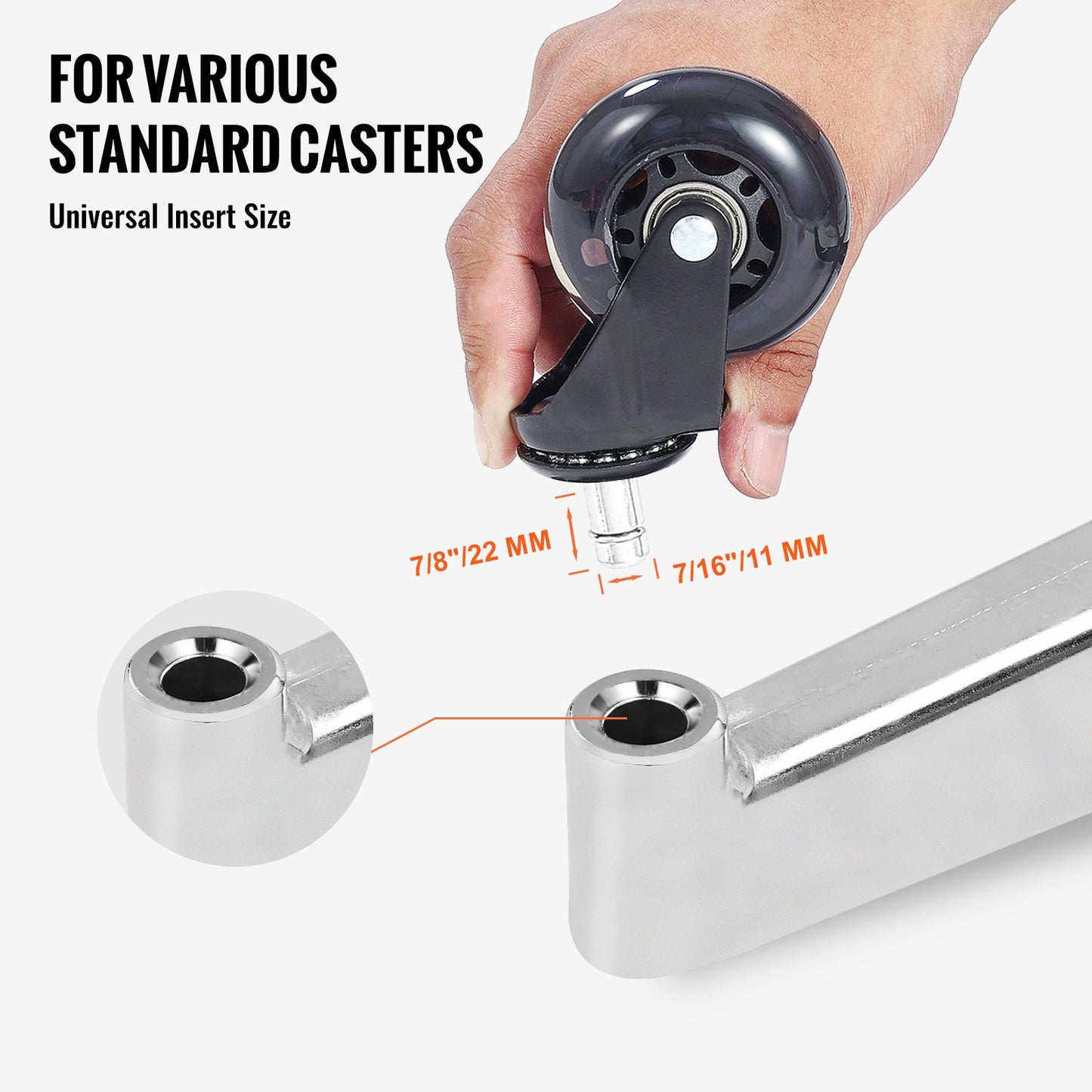 Office Chair Base Replacement 28" Heavy Duty Metal Stool Base 2500 lbs