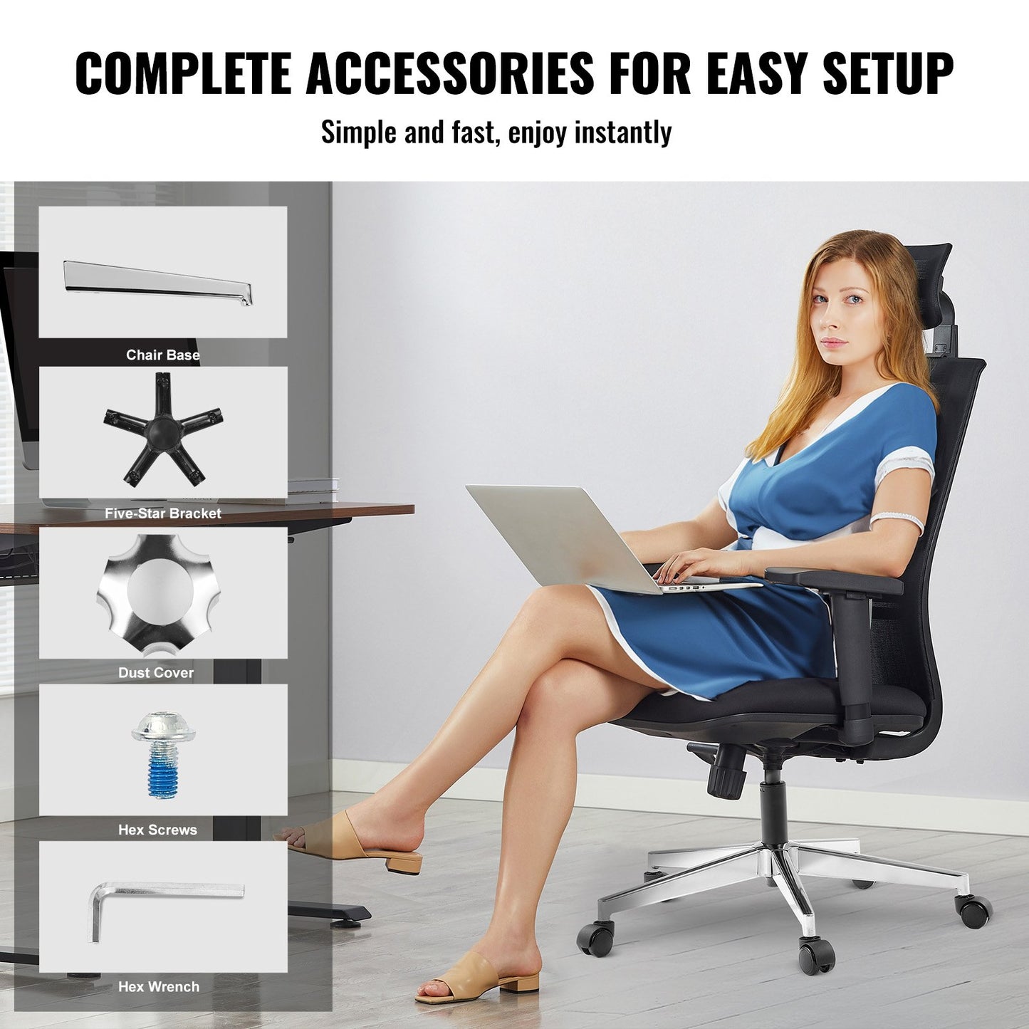 Office Chair Base Replacement 28" Heavy Duty Metal Stool Base 2500 lbs