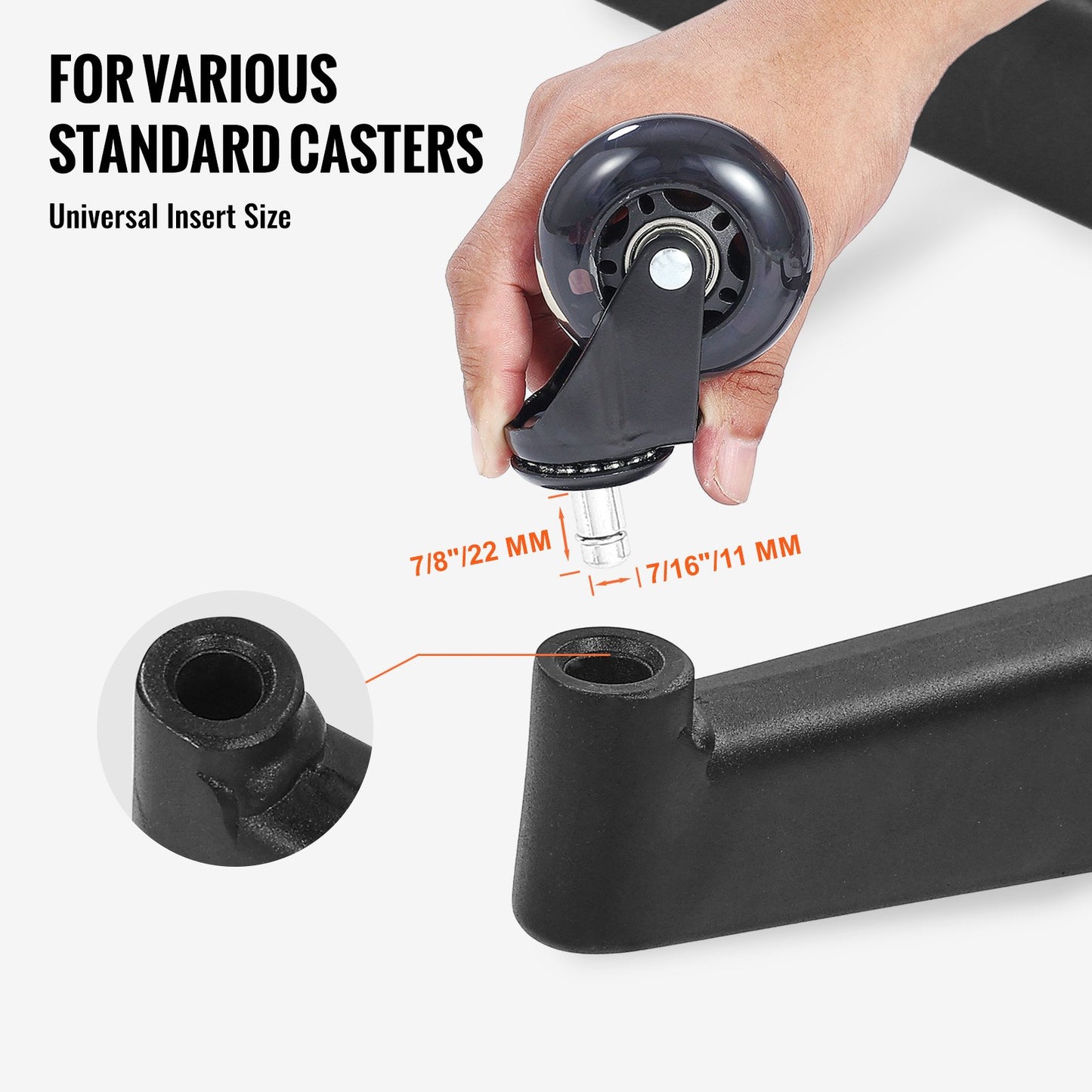 Office Chair Base Replacement 28" Heavy Duty Metal Stool Base 2500 lbs