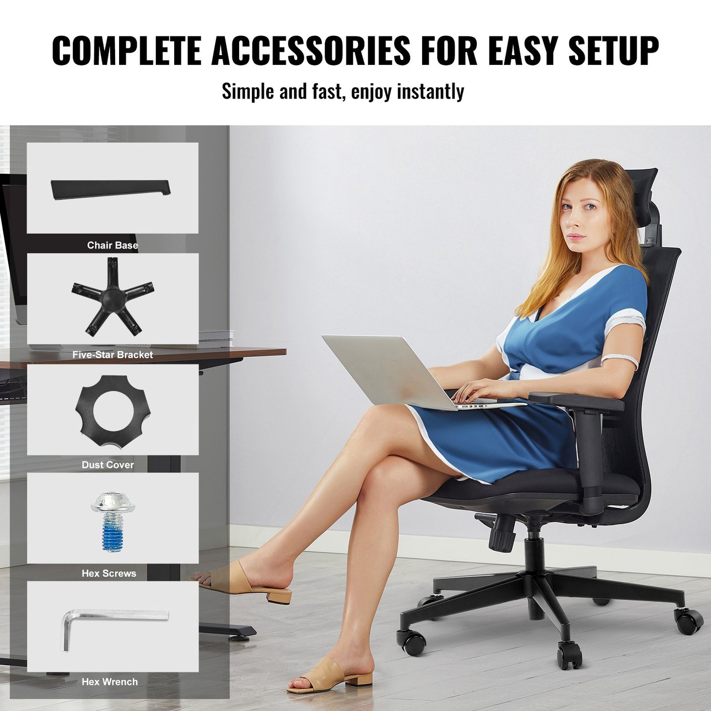 Office Chair Base Replacement 28" Heavy Duty Metal Stool Base 2500 lbs