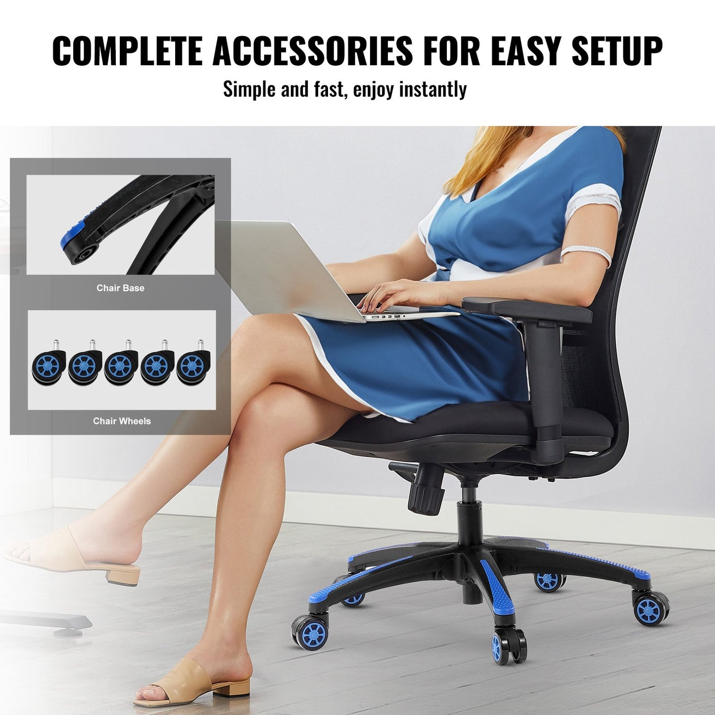 Office Chair Base Replacement 28" Heavy Duty Swivel Chair Base 2500 lbs