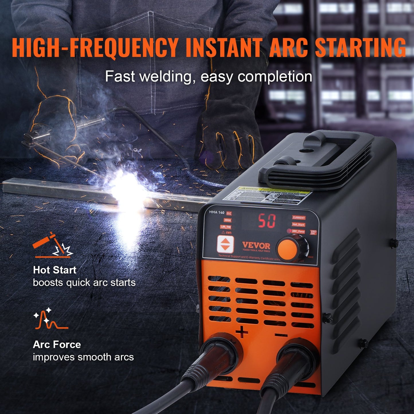 Stick Welder, 140A ARC/Lift TIG 2-IN-1 Welding Machine with IGBT Inverter 110V/220V Portable MMA Welder Machine with Hot Start, Arc force and Anti-Stick