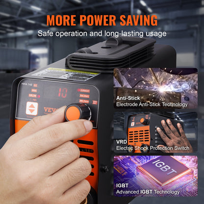Stick Welder, 140A ARC/Lift TIG 2-IN-1 Welding Machine with IGBT Inverter 110V/220V Portable MMA Welder Machine with Hot Start, Arc force and Anti-Stick