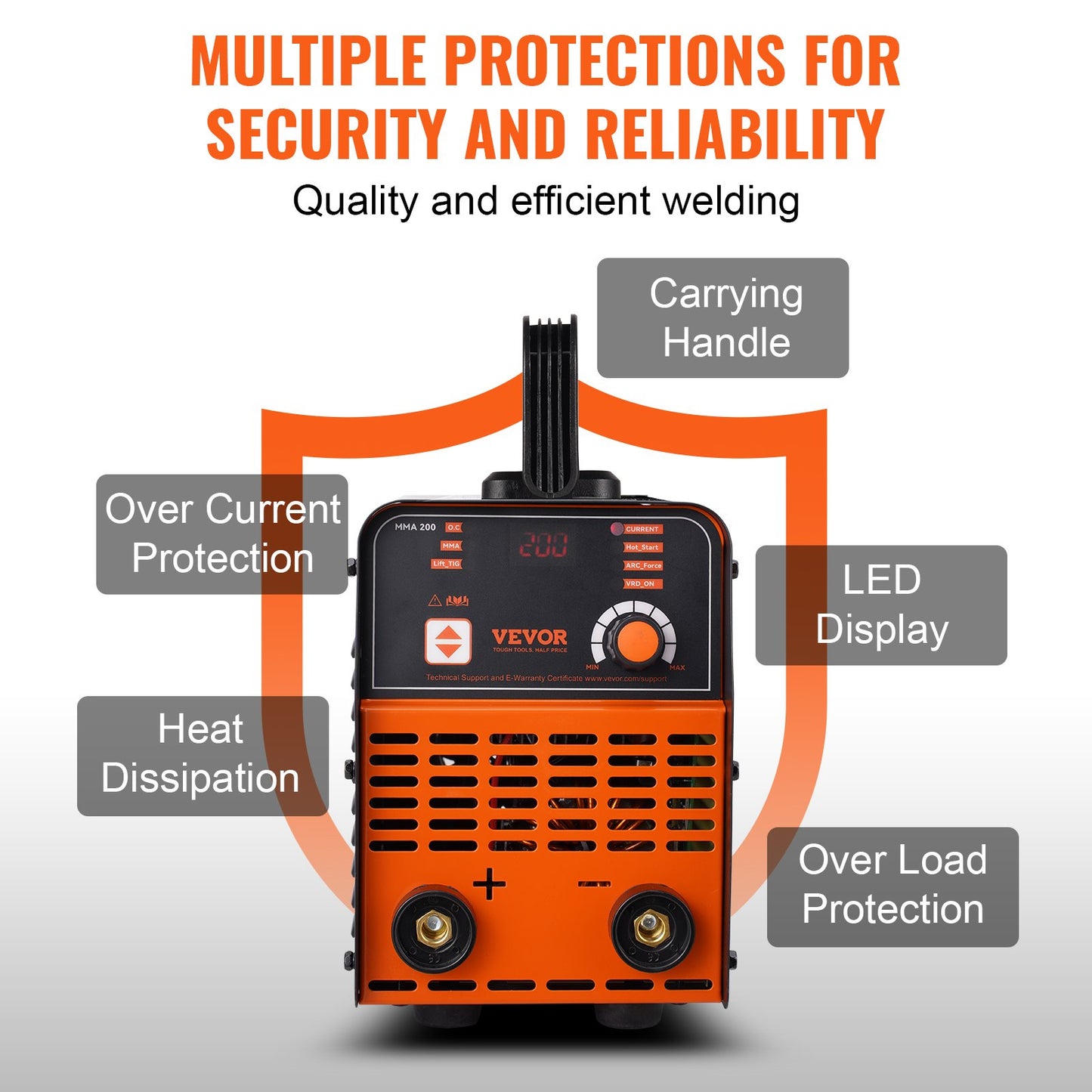 ARC-Stick-Schweißgerät 220V 200A 2in1 Lift WIG-Schweißgerät Hot Start