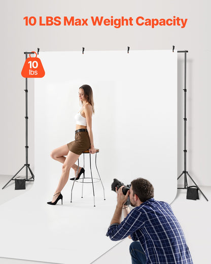 Backdrop Stand Backdrop Stand Kit 7 x 10 Feet for Party and Photo Studio