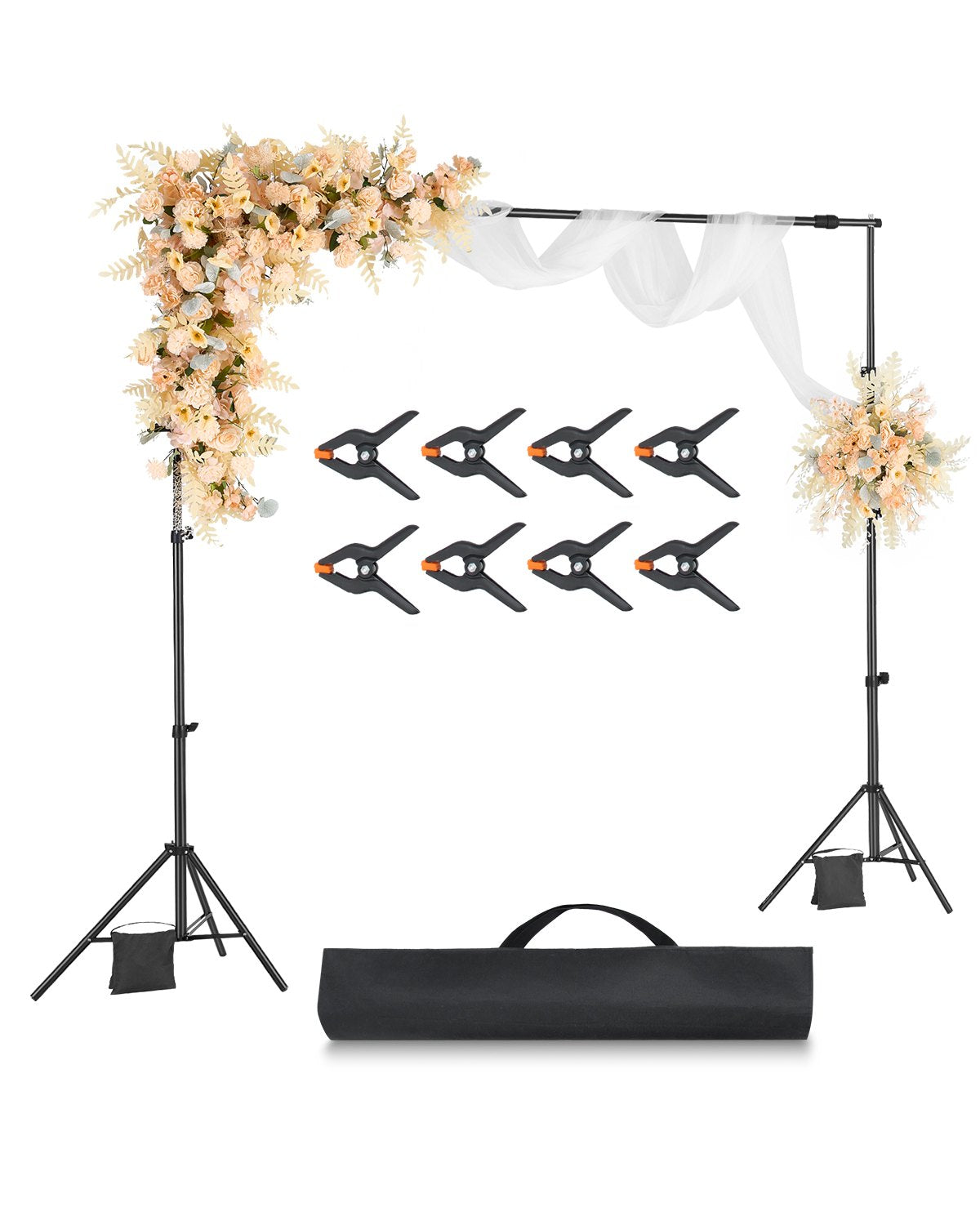 Backdrop Stand Backdrop Stand Kit 7 x 10 Feet for Party and Photo Studio