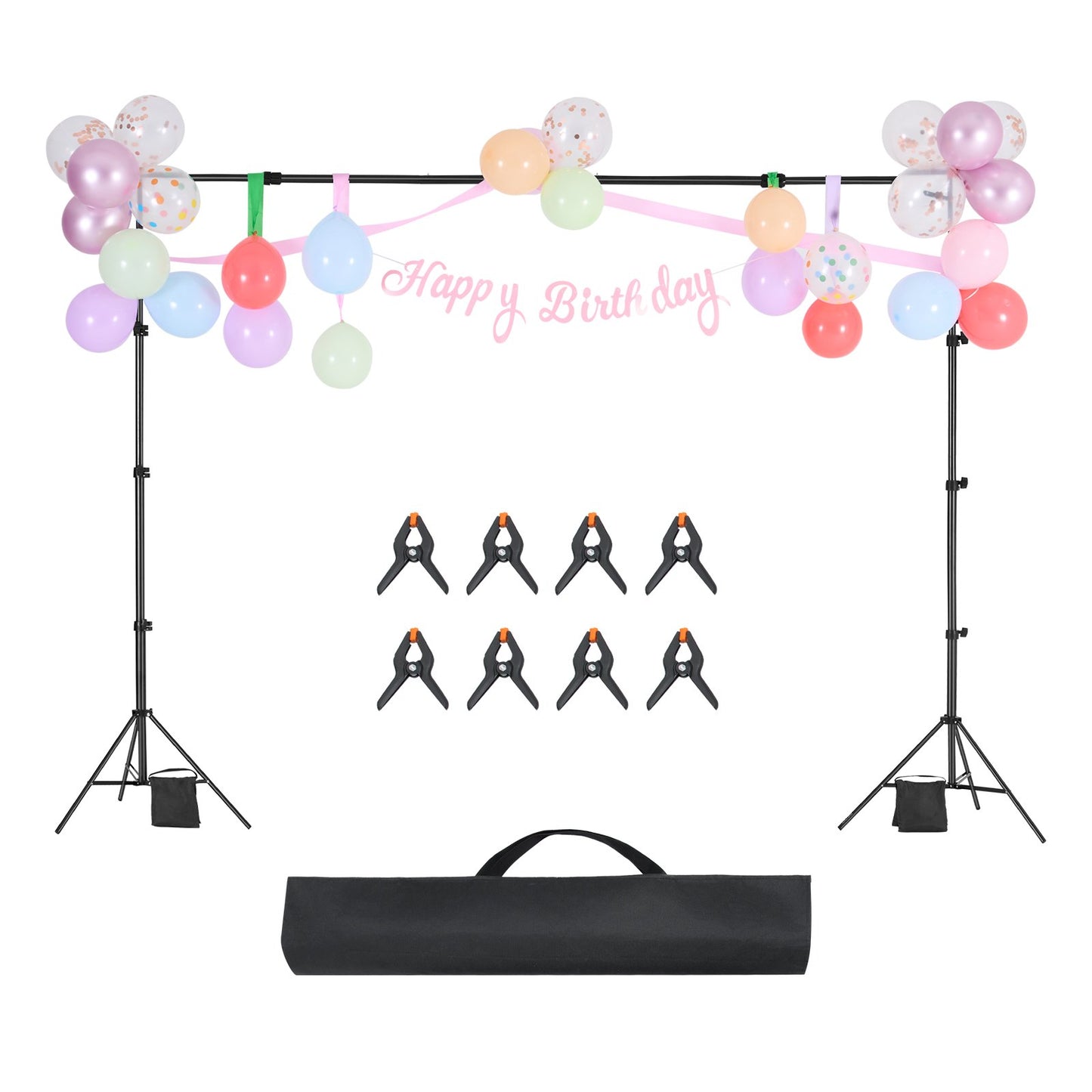 Backdrop Stand Backdrop Stand Kit 7 x 10 Feet for Party and Photo Studio